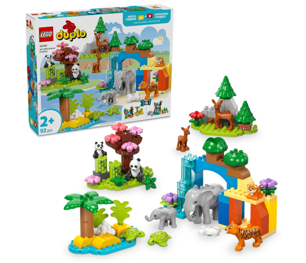 LEGO DUPLO 10446 Rodziny dzikich zwierząt 3 w 1 - 1283652 - zdjęcie 2